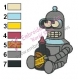 Baby Bender Futurama Embroidery Design
